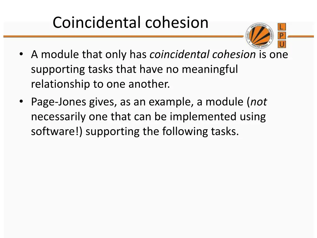 coincidental cohesion 1