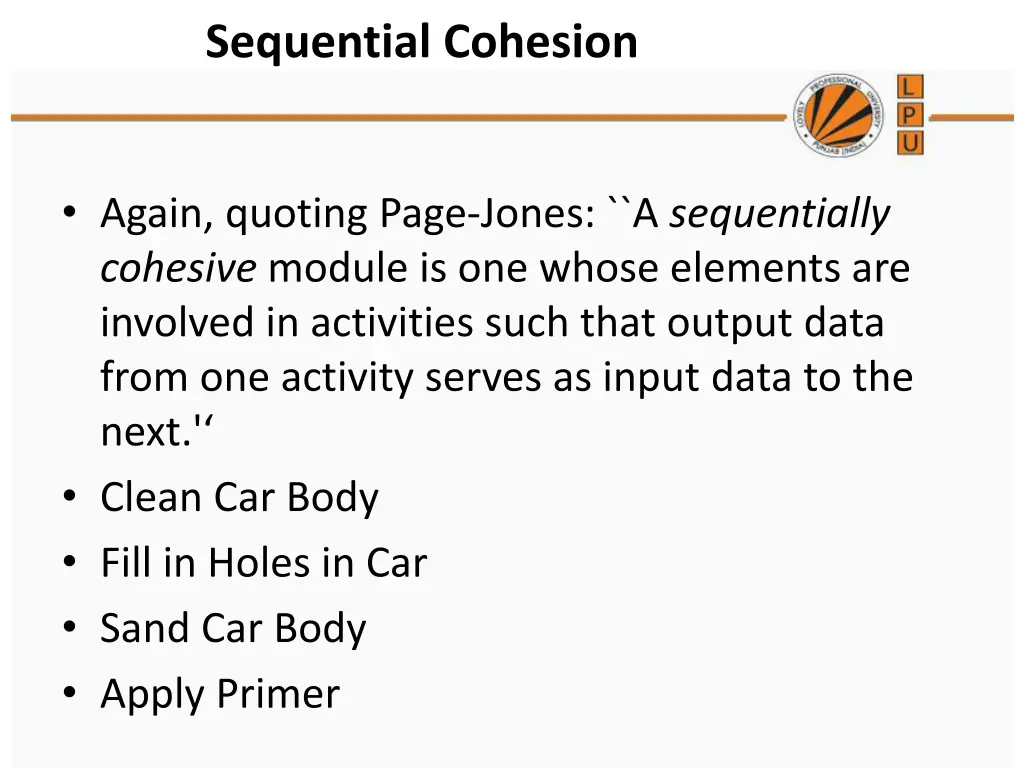 sequential cohesion