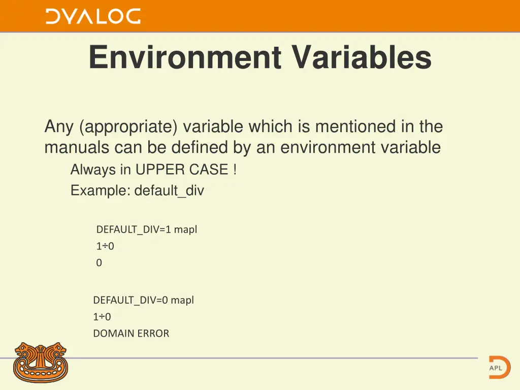 environment variables