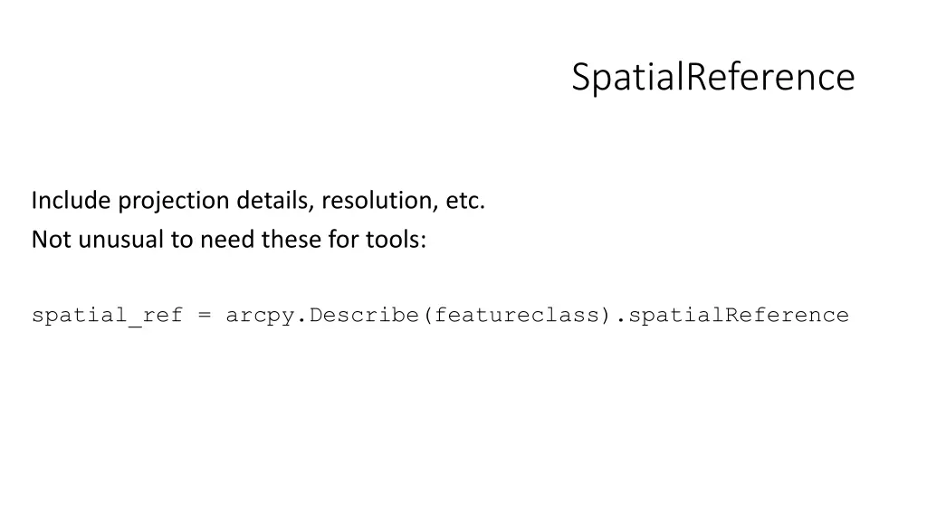 spatialreference