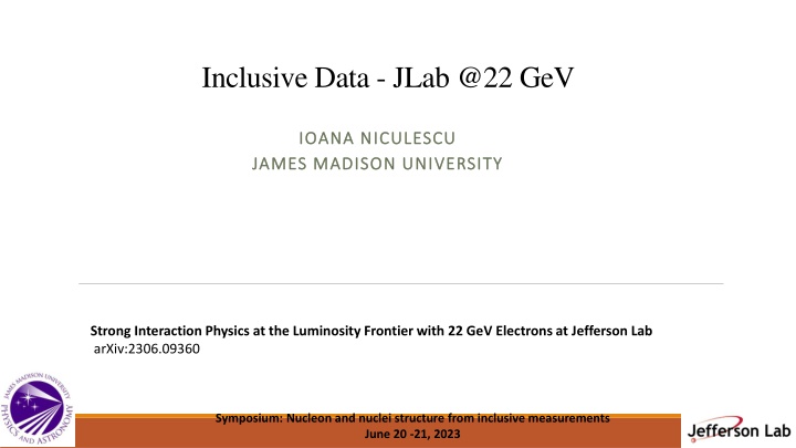 inclusive data jlab @22 gev