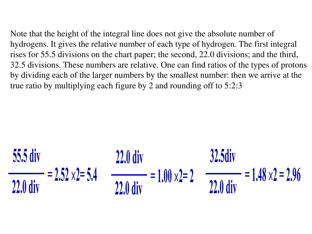 note that the height of the integral line does