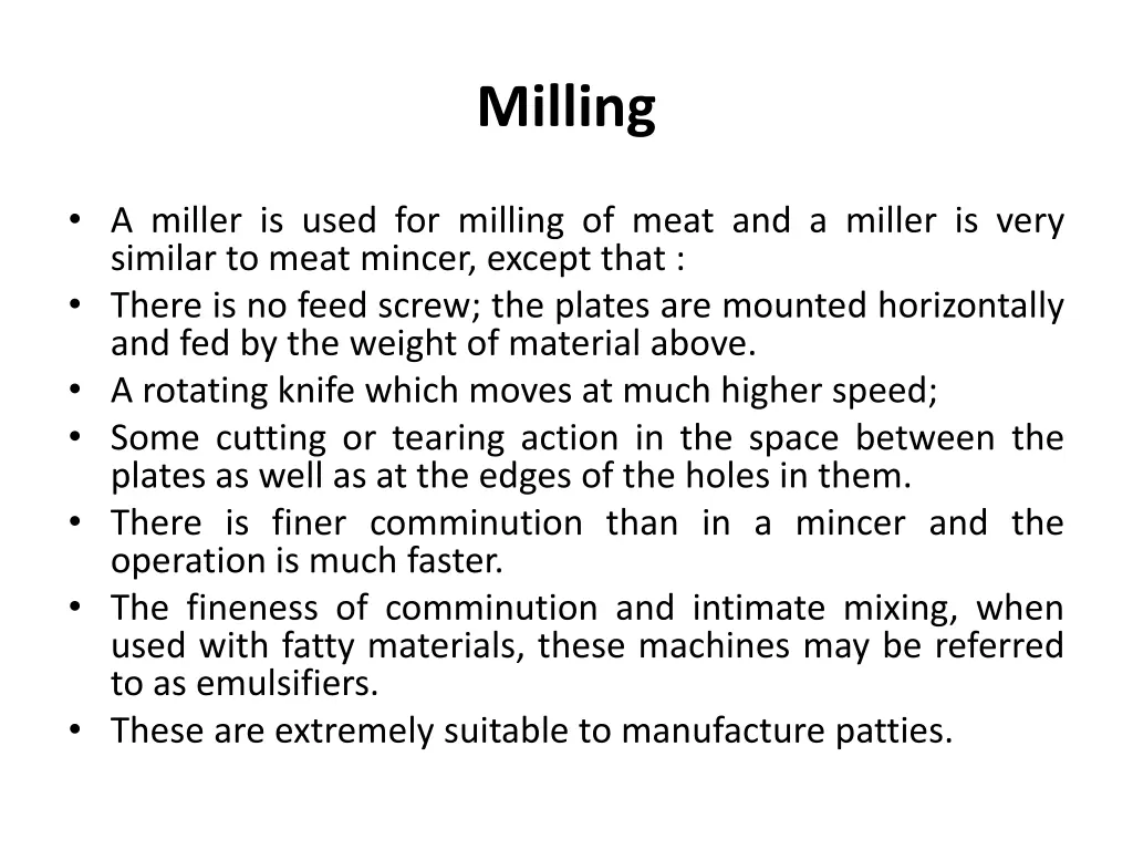 milling