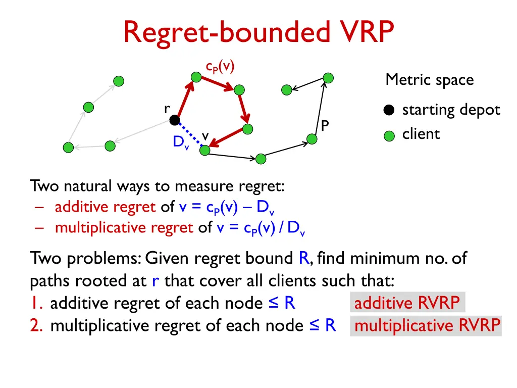 regret bounded vrp c p v 1