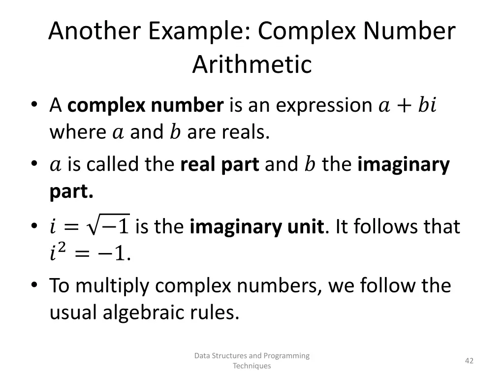 another example complex number arithmetic