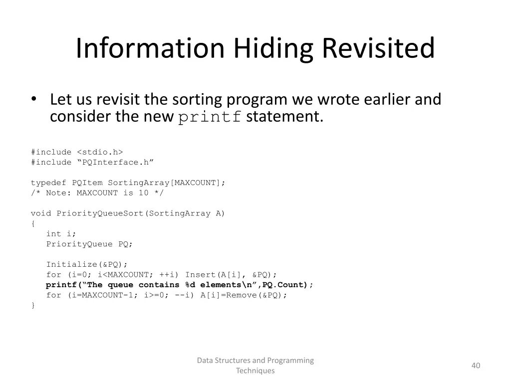 information hiding revisited