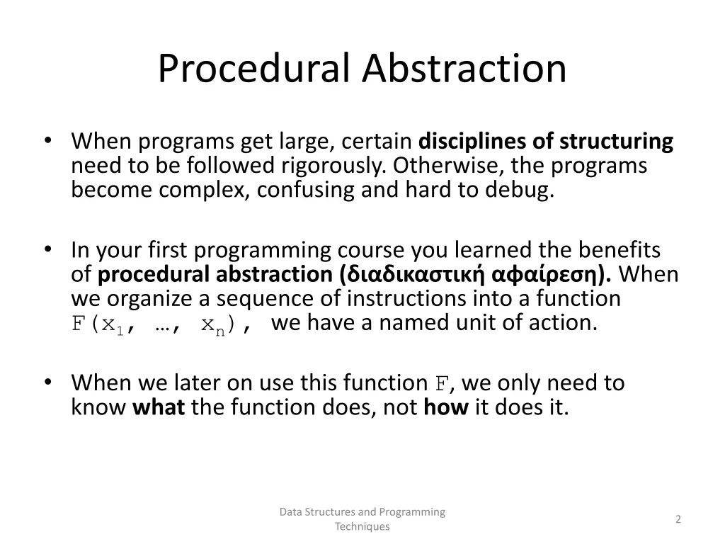 procedural abstraction