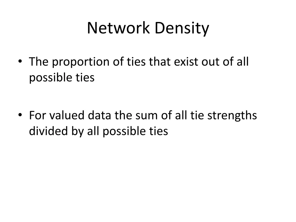 network density