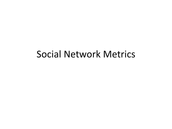 social network metrics