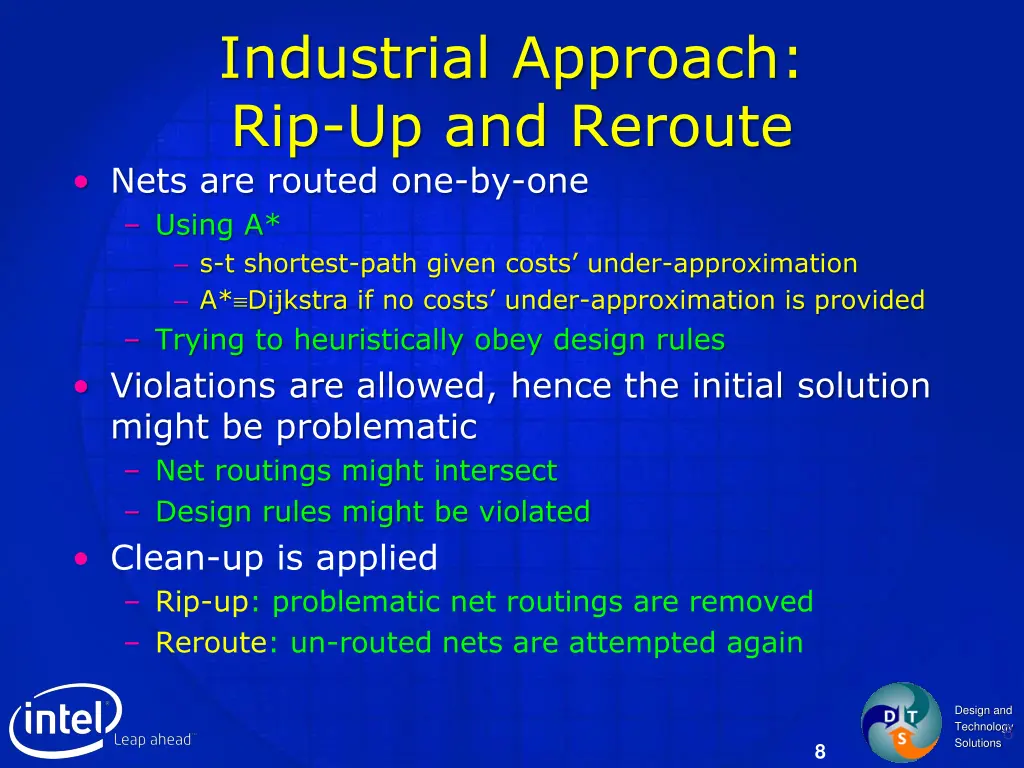 industrial approach rip up and reroute nets