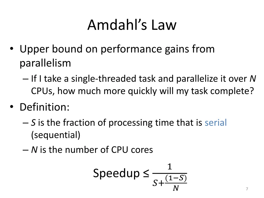 amdahl s law