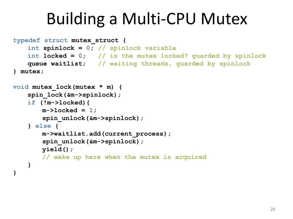 building a multi cpu mutex