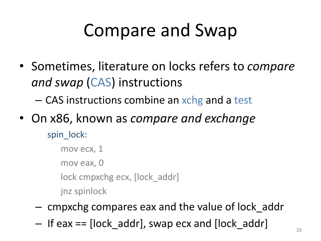 compare and swap