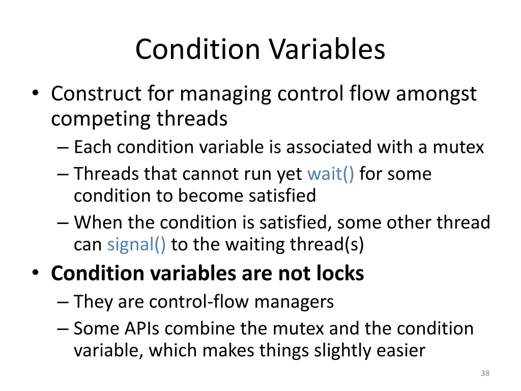 condition variables