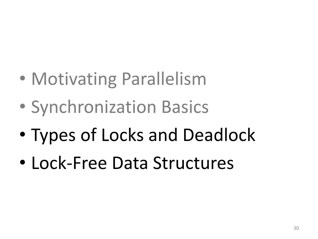 motivating parallelism synchronization basics 2