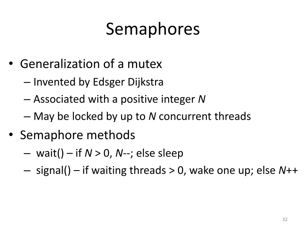 semaphores