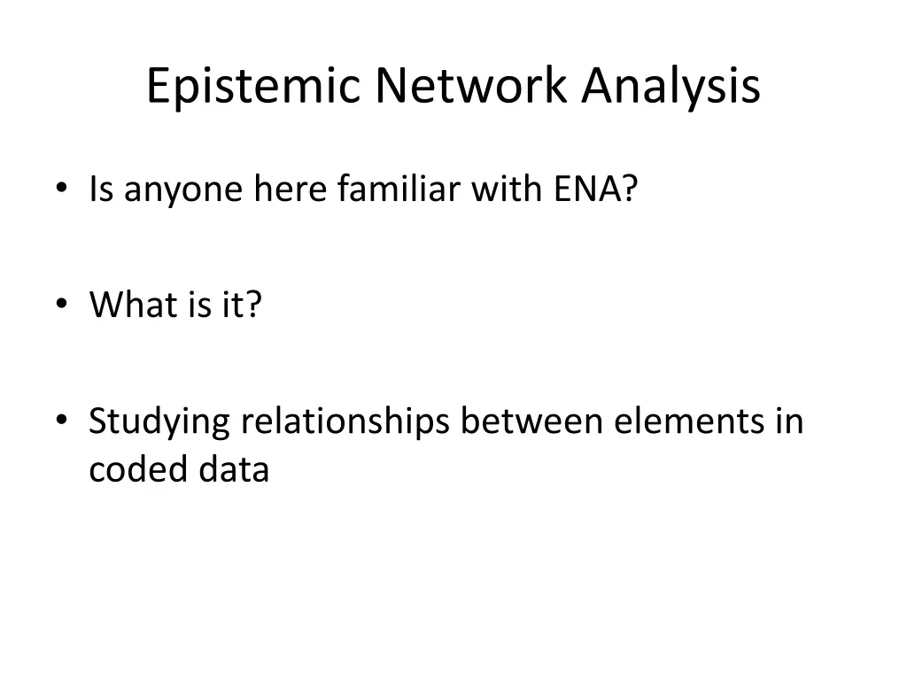 epistemic network analysis 1