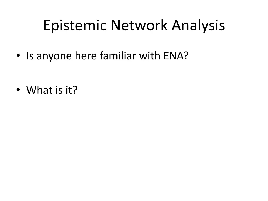 epistemic network analysis