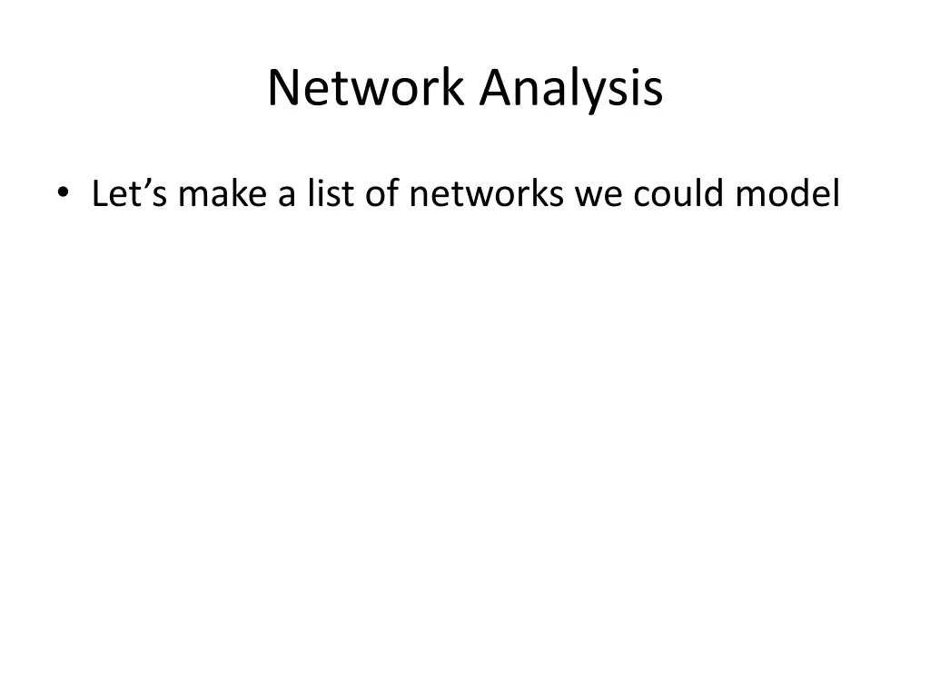 network analysis 1