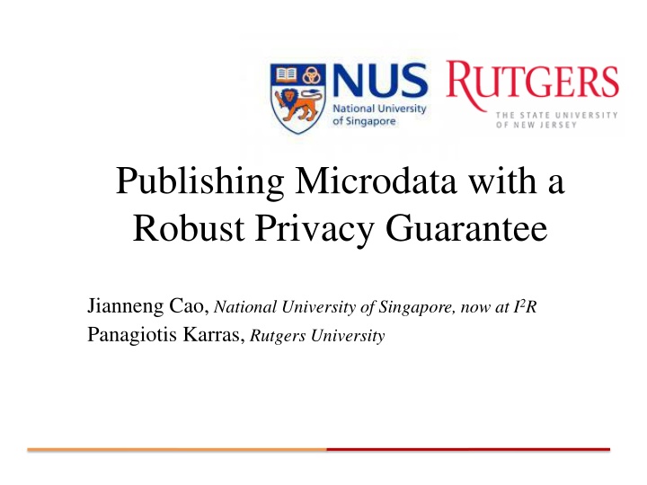 publishing microdata with a robust privacy