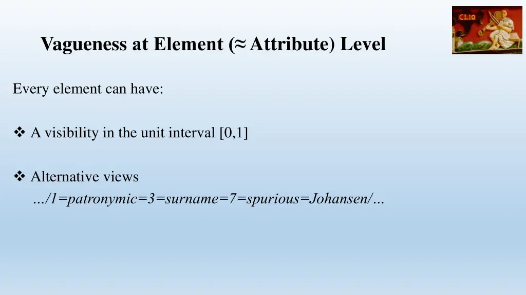 vagueness at element attribute level