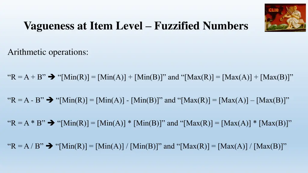 vagueness at item level fuzzified numbers 3