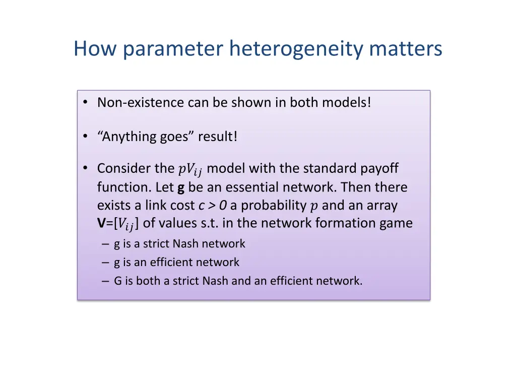 how parameter heterogeneity matters 1