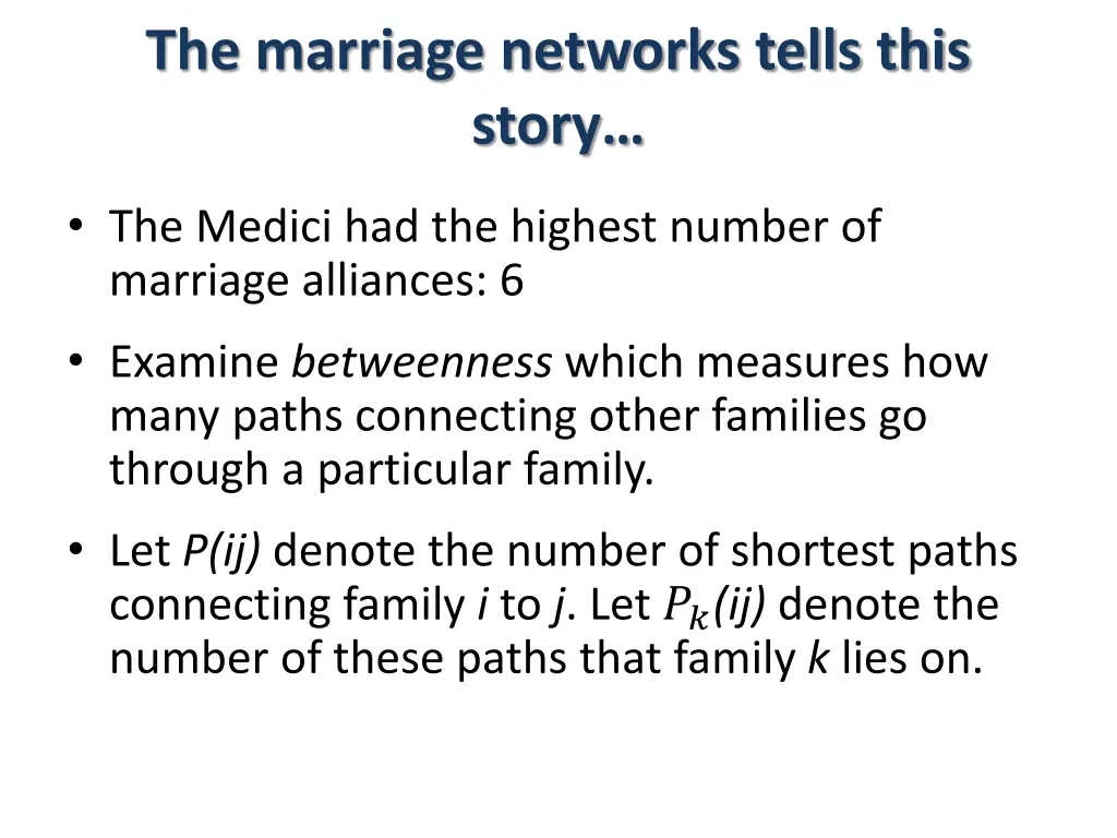 the marriage networks tells this story