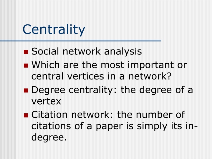 centrality