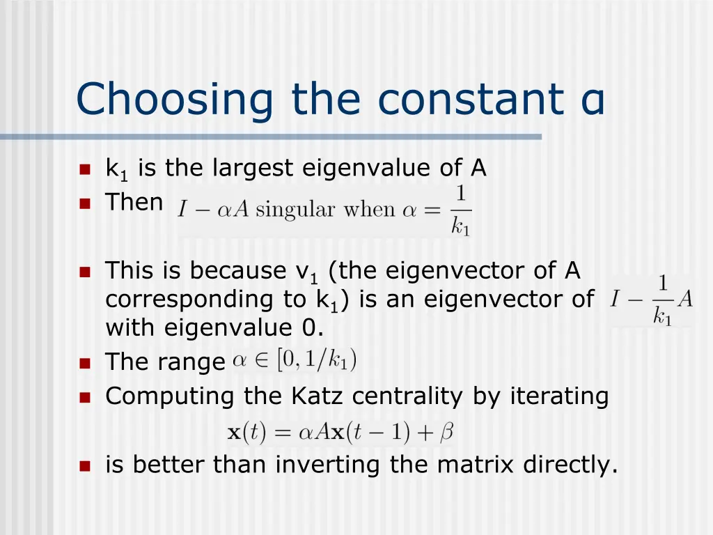 choosing the constant