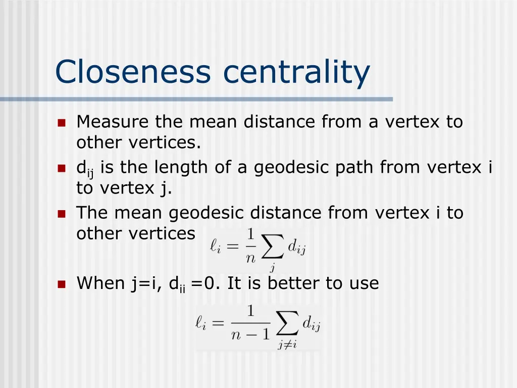 closeness centrality