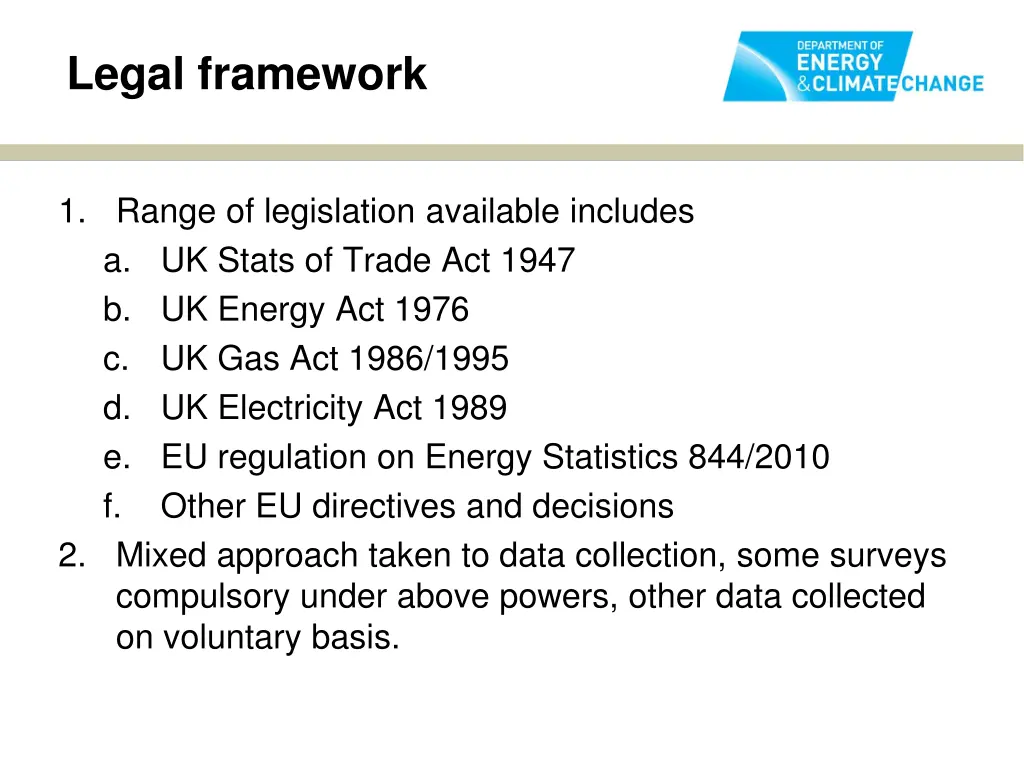 legal framework