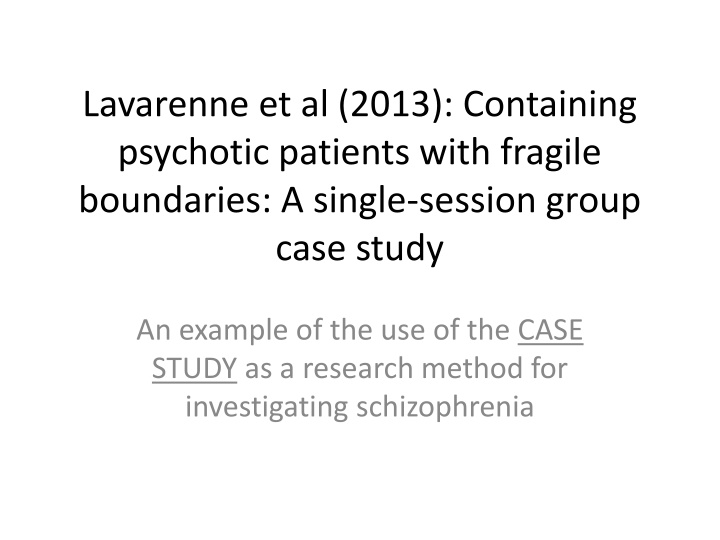 lavarenne et al 2013 containing psychotic