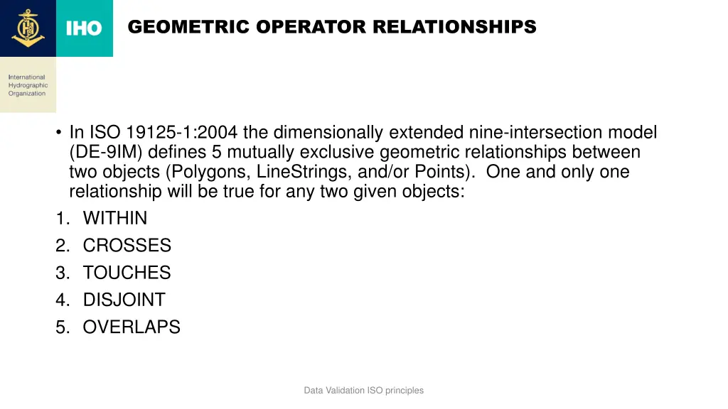 geometric operator relationships