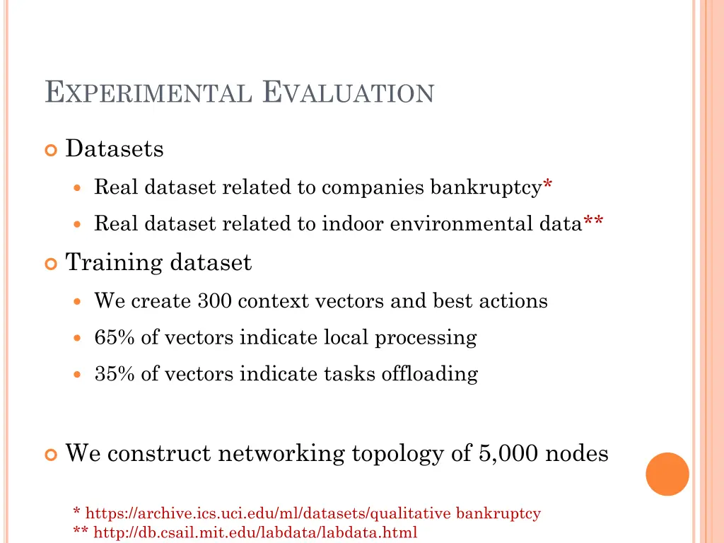 e xperimental e valuation 1