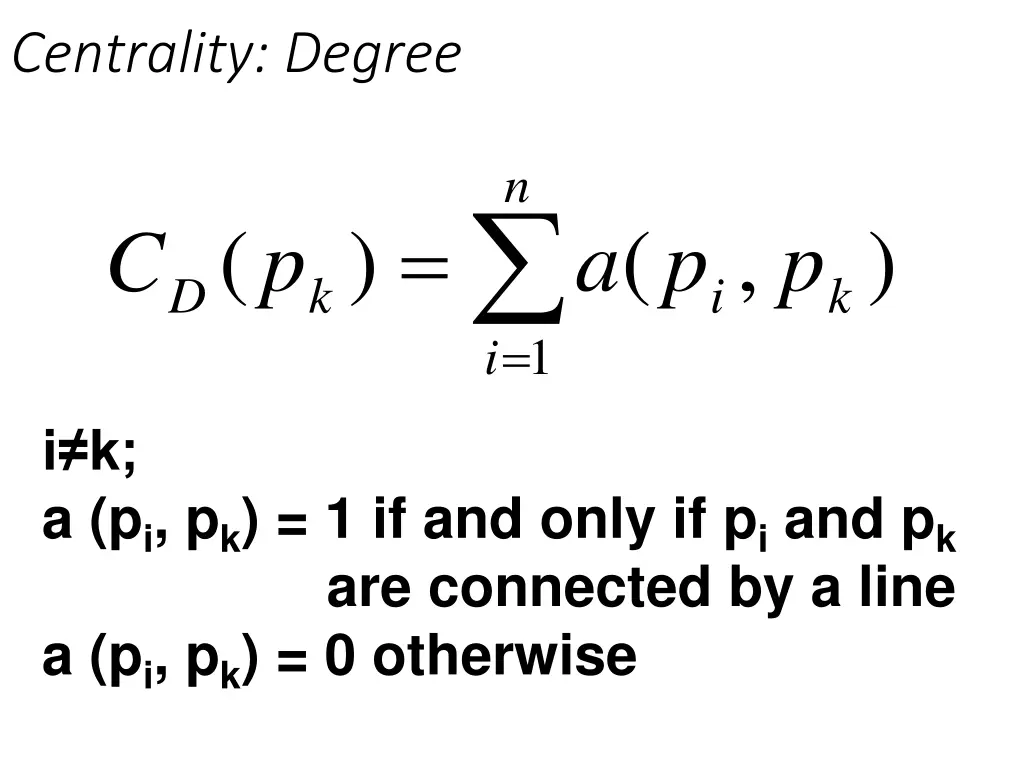 centrality degree