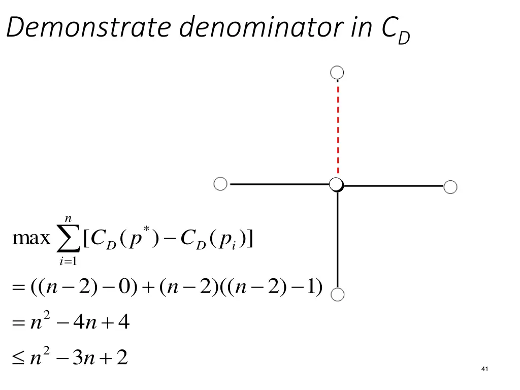 demonstrate denominator in c d 4