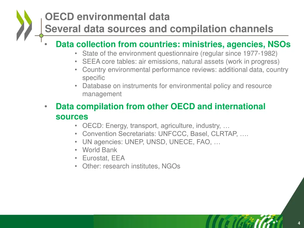 oecd environmental data several data sources