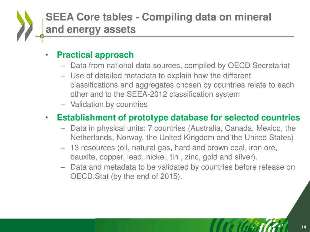 seea core tables compiling data on mineral