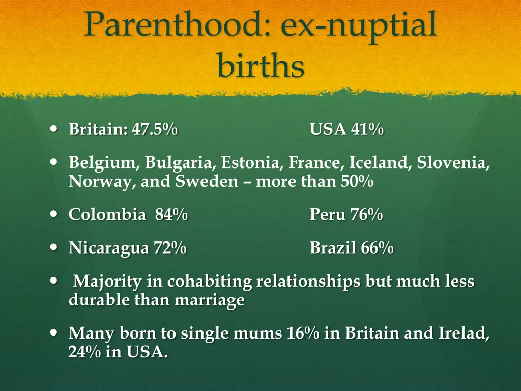 parenthood ex nuptial births