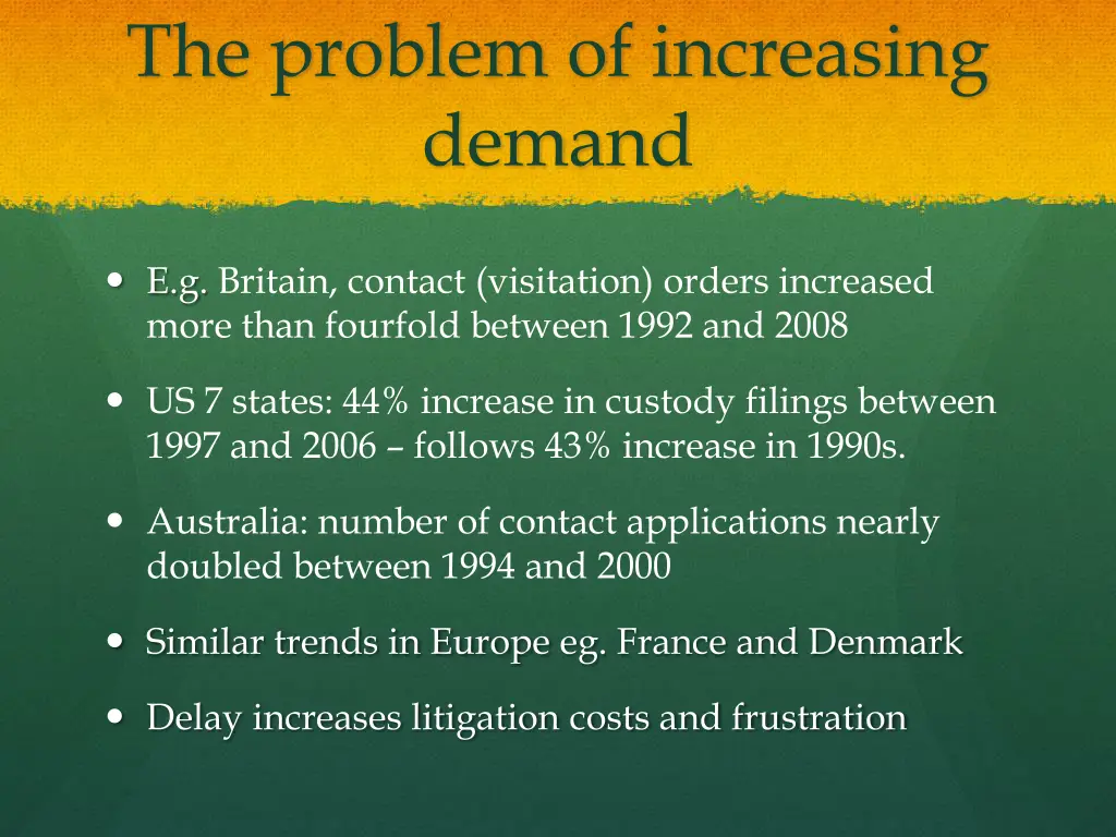 the problem of increasing demand