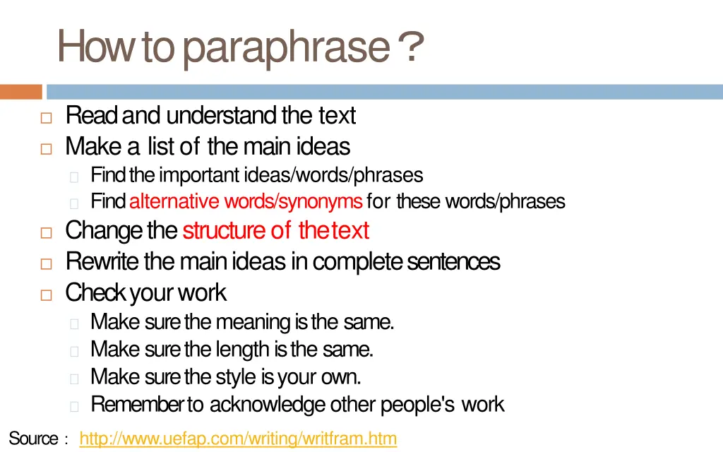 how toparaphrase