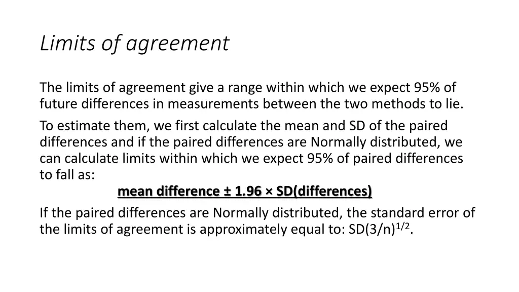 limits of agreement