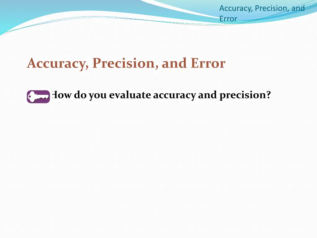 accuracy precision and error