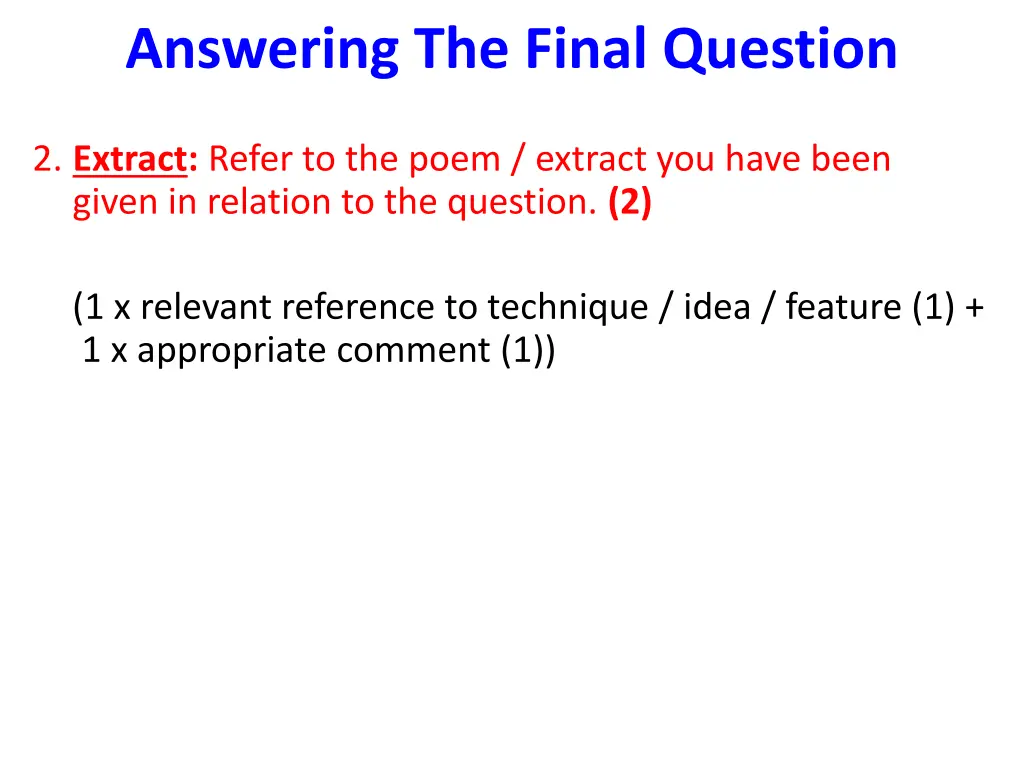 answering the final question 2