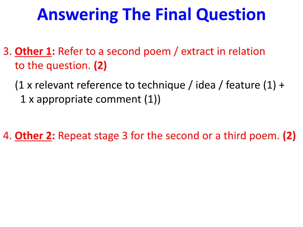 answering the final question 3