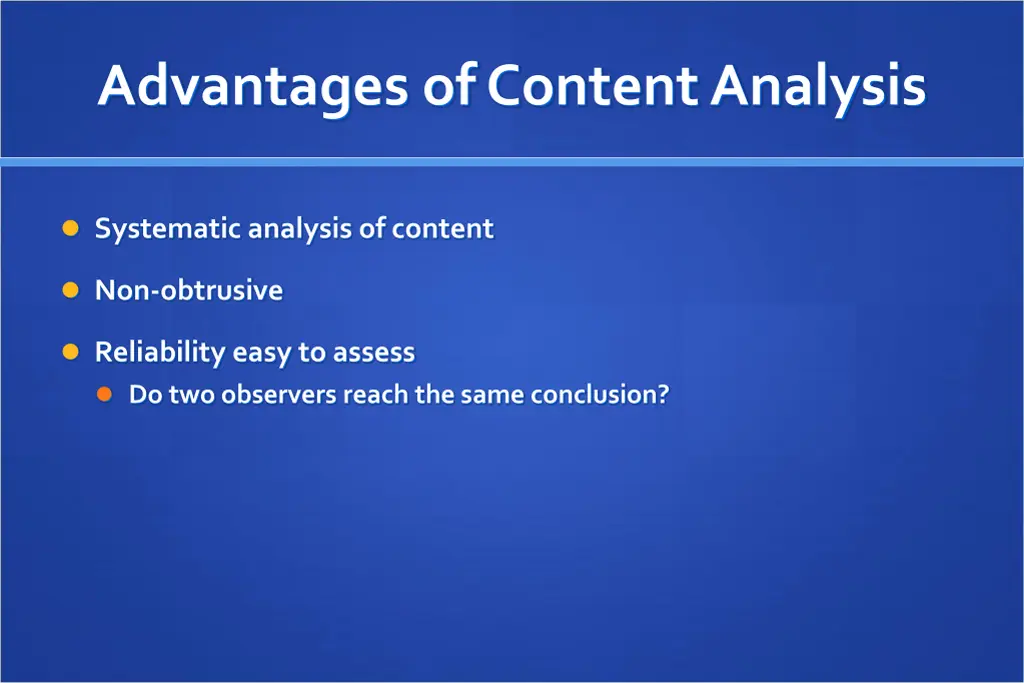 advantages of content analysis