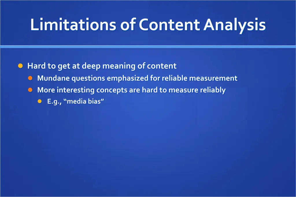 limitations of content analysis