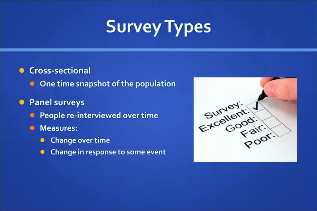 survey types