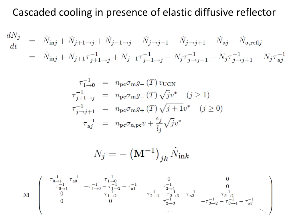 cascaded cooling in presence of elastic diffusive